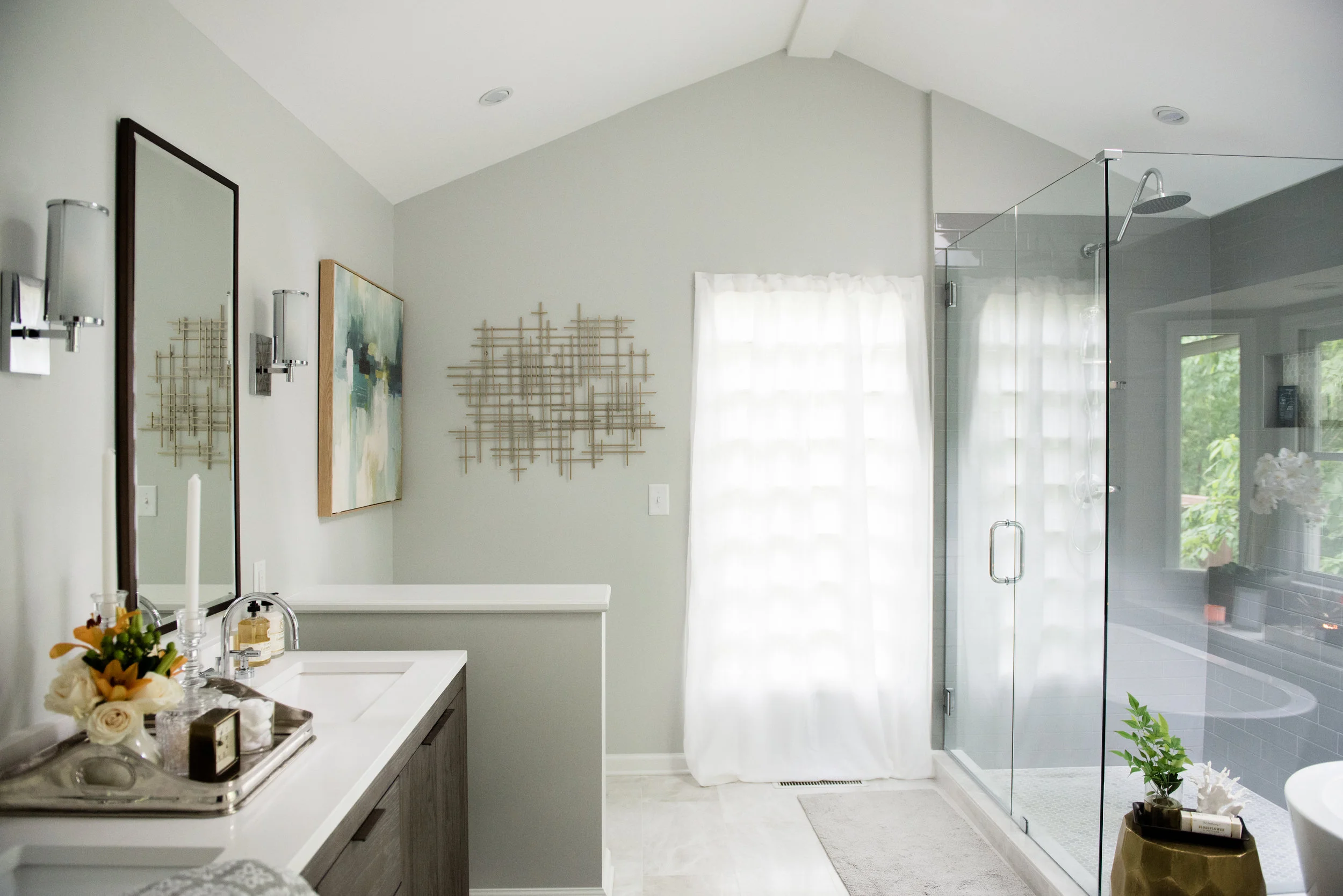 BYE BYE 80's! Hello Modern Cozy! A Bathroom Makeover you Won't